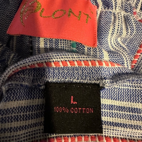 Flont Embroidered Off The Shoulder shirt NWT Large - Picture 6 of 7